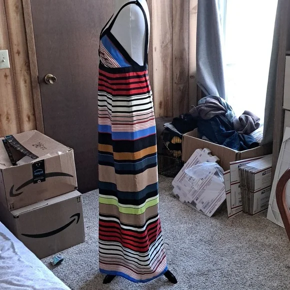 Jessica Simpson size M multicolored striped maxi sundress - Picture 2 of 5